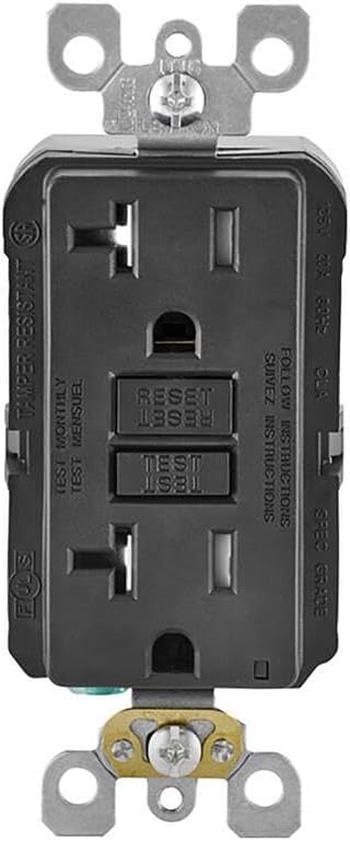 Leviton R05-Gftr2-0ke 20 Amp Black Gfci Receptacle