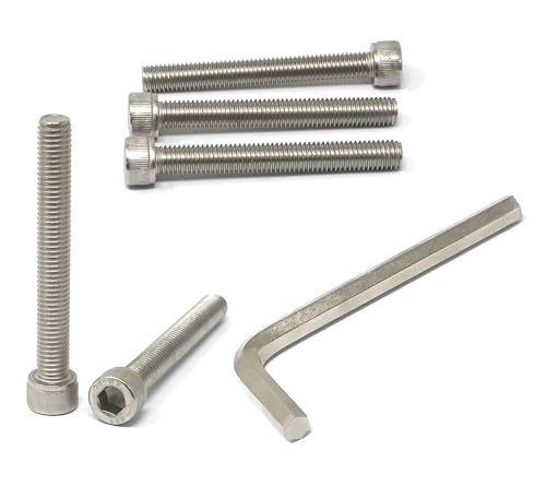Image of iexcell 5 Pcs M10 x 80mm Thread Pitch 1.5 mm Stainless Steel 304 Hex Socket Head Cap Screws Bolts Kit