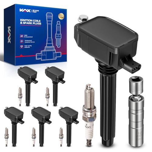 Image of KAX 6 Ignition Coils & 6 Spark Plugs Set for Grand Cherokee, Pacifica 3.6L