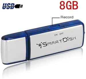 SmartDisk USB Flash Drive Digital Voice Recorder 8GB Up to 14 Hours ...
