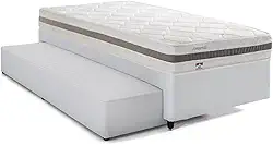 Bicama Box Solteiro com Cama Auxiliar Herval Amsterdã, Molas Ensacadas, 54x88x188 cm