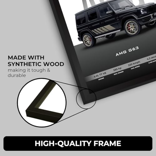 Image of Mercedes G Wagon Poster | Framed G Wagon A4 Sized (31 x 23 cm) | Car Posters for Wall, Gift for Boys, Mercedes G 63 Frame | Supercar Frames | Car Poster for Wall, Bedroom, Hostel, Study Room (F 005)