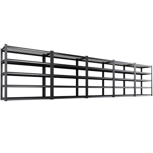 Image of 5-Pack Heavy Duty Garage Shelving for Garage, Warehouse & Workshop Storage Organization,Adjustable 5-Tier All Metal Wire Shelf for Tools, Storage Bins & Bulk Items 71 inch H x 46 inch W x 18 inch D