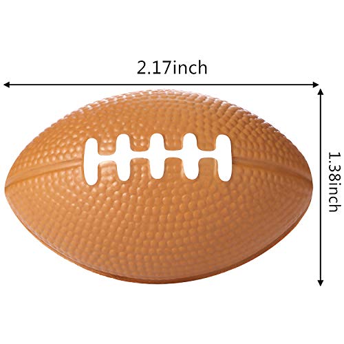 Blulu 30 Packs Mini Football Sports Stress Ball, Mini Foam Sports Ball, Foam Sports Ball For School Carnival Reward, Chrismas Party Bag Gift Fillers (Brown) #TOP1