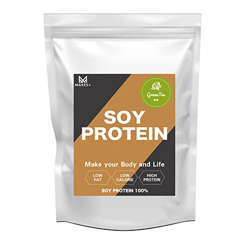 MAKES+ ソイプロテイン 抹茶 1kg 国内製造 香料・着色料・人口甘味料不使用 ビタミン11種 ミネラル3種配合