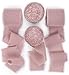 Mixsuperstore Dusty Rose Chiffon Ribbon Fringe Sample Swatch 1-3/4" x 7Yd, 4 Rolls Handmade Ribbons for Wedding Invitations Bouquets Backdrop Decorations