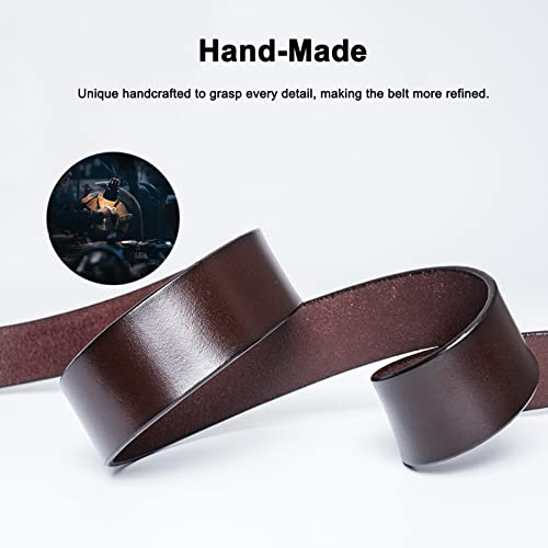 Men's Dress Casual Leather Belt - Rodeo Horse Carved Print, Western Rope Top & Vintage Oval Buckle4