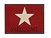 Produktbild golzesternrot Schmutzfangmatte/Fußmatte/Fussmatte/Fußabstreifer/Fußabtreter/Schmutzmatte Modell rot - Stern - Stars - Welcome - ca 50 x 70 cm