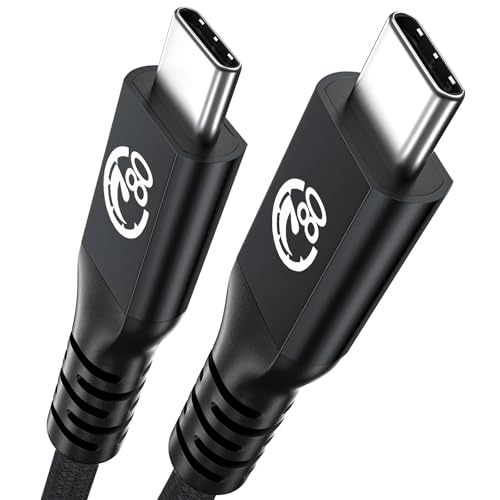 80Gbps USB 4 Cable for Thunderbolt 4 Cable 3.3ft, 8K/6K Video, 240W USB C to USB C Fast Charging Cord, Compatible with Thunderbolt 4/3, USB3.2/3.1, for iPhone 16/15, MacBook, SSD, Docking, eGPU
