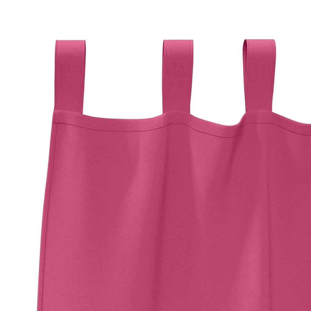 Cortinas opacas con anillas, 2 unidades, poliéster rosa claro, 175 x 140 cm, 80% – 90 %, protección solar, 4 opciones para colgar, para salón, dormitorio, oficina, privacidad