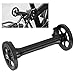 Qiilu Brompton Wheel Extender Brompton Aluminum Alloy Rubber Easy Wheel Extension High Strength Lightweight Telescopic Folding Extension Rod for Brompton 3Sixty (Black)