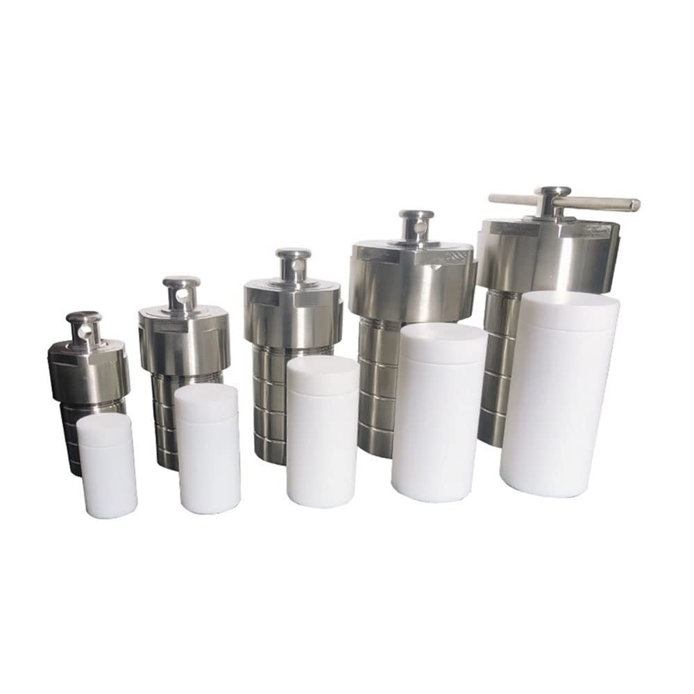 Réacteur Autoclave, avec Chambre De Synthèse Hydrothermale en PTFE 20 ML/ 25 ML/ 50 ML/ 100 ML/ 150 ML/ 200 ML/ 250 ML/ 300 ML/ 500 ML (Size : 50ml)