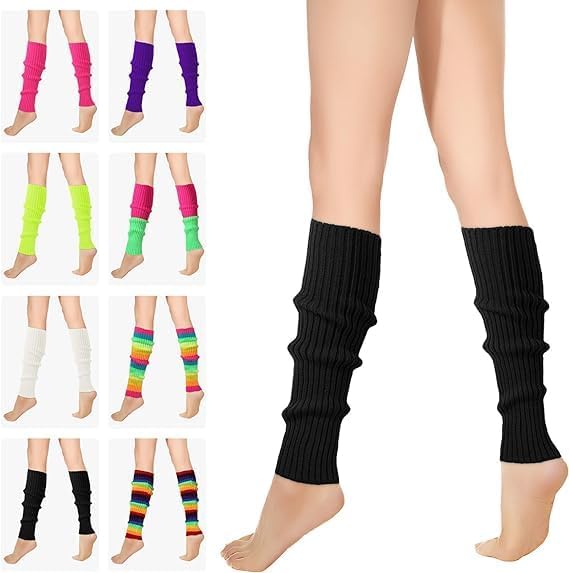 Stylish 80s and 90s leg warmers for women ribbed leg socks leg warmers trendy accessories for yoga running