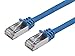 Monoprice Cat7 Ethernet Patch Cable - Flexboot RJ45, Stranded, 600Mhz, S/FTP, CMX, 26AWG, 25 Feet, Blue - Entegrade Series
