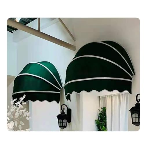SHINGJING Canvas Dome Awning,Dome Awning, Retractable Canvas Dome Awning, Arc Window/Canopies Awning with Galvanized Foldable Frame, Anti-UV Water Proof Windproof(B,Diameter:65cm/25.59in)