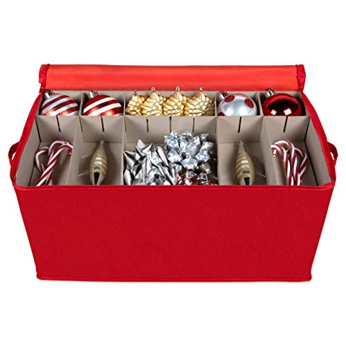 image for HOLDN’ STORAGE Christmas Ornament Storage Container with Dividers -B