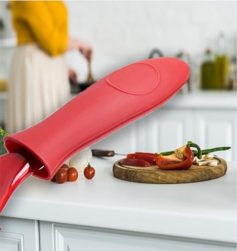 Silicone Hot Handle Holder Set - 4PCS Heat Resistant Covers for Cast Iron Skillets and Cookware Handles - Image 3