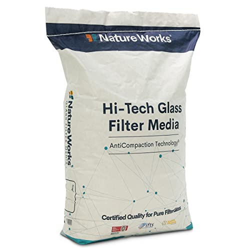 Nature Works Hi-Tech Filterglas für Pool Filteranlagen Sandfilteranlage von 100% reinem Flachglas umweltschonend Körnung 0 6 bis 1 0 mm (20 kg)
