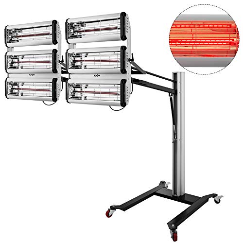 Happybuy 6000W Time Display Paint Baking Booth Infrared Paint Lamp LED-Display Local
