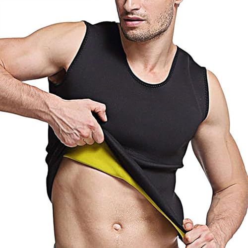 Gowhods Men Hot Sweat Neoprene Sauna Vest, No-Zip Design Tank