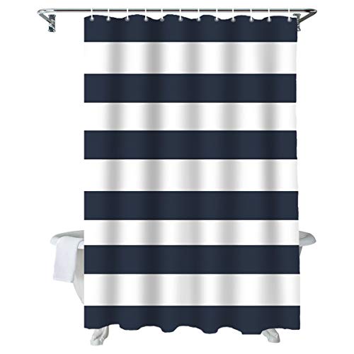 Nautical Stripe Design Shower Curtain