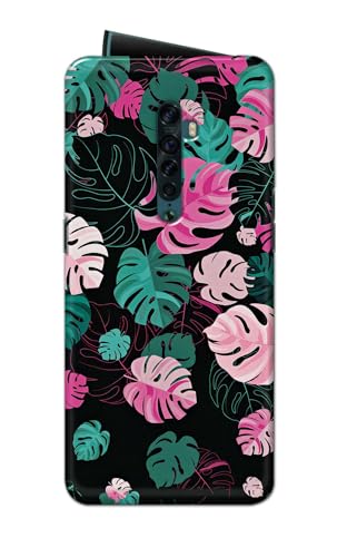 Image of Printed Hard Back Cover for Oppo Reno2 Back Cover (Seamless Leaves) -190724(EA)