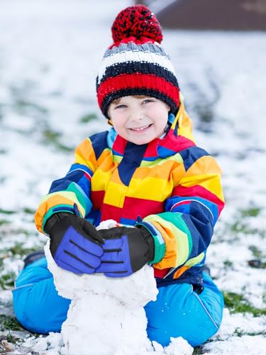Image of Bencailor 3 Pairs Kids Ski Gloves Children Winter Gloves