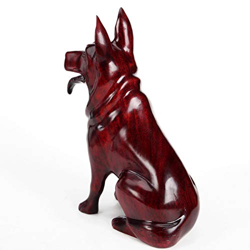 Ornements de bureau chien du zodiaque chinois en bois rouge Feng Shui - 5