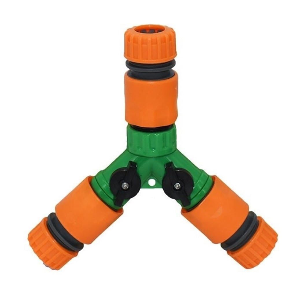 Shut Off Valve 1Set Garden Hose Tap 3 Way,Tap Y Connector 1/2 3/4 1"
