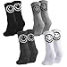 Utensilsto 4 Paar Tennissocken für Herren,43-46 Herren Sportsocken Baumwolle Socken lustige Socken Geschenke Herrensocken mit lächeln Motiv(Engelsgleich lächeln)
