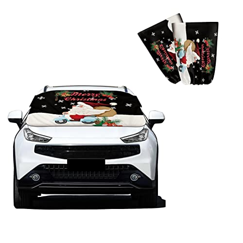 Dajingkj Windschutzscheibenabdeckung Eisschutzfolie Weihnachtsdesign