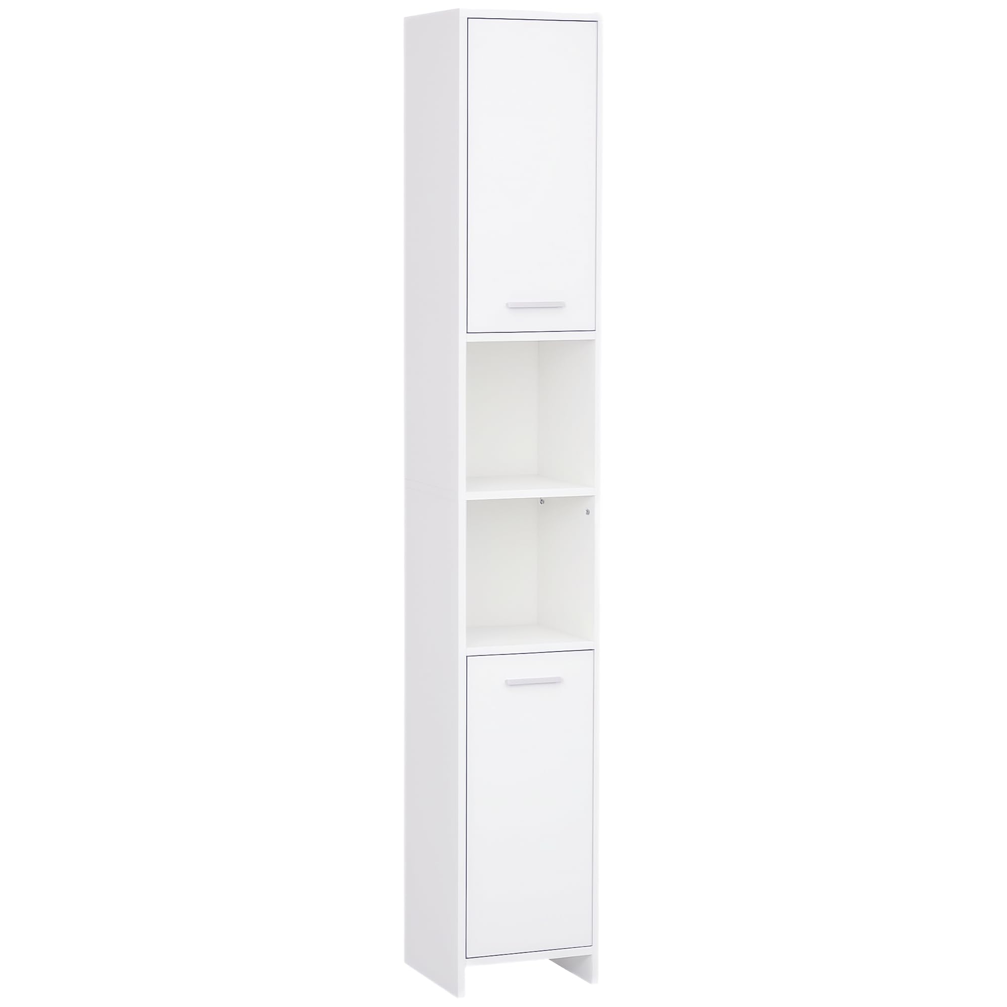 Particle Board Tall Freestanding Bathroom Storage Cabinet White - Home Living  | TJ Hughes
