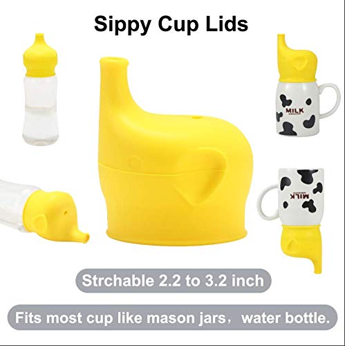 PandaEar Baby Toddlers Infants Feeding Set |Adjustable Silicone Bibs | Suction Bowls |Divided Plates Soft Spoon |Cup Holder & Self Feeding Aids - Thumbnail 2