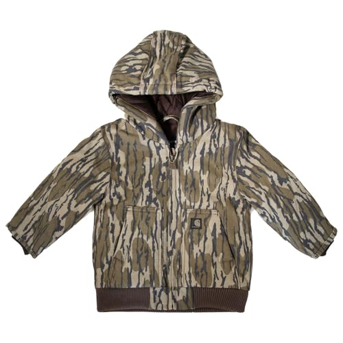 Image of Carhartt Kid's CP8570 Canvas Insulated Hooded Camo Active Jac - Boys