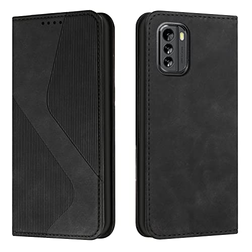 Mo-Somnus Compatible with Nokia G60 5G, Shockproof Wallet Case PU Leather with Card Holder Folding Stand Magnetic Protect Flip Cover Nokia G60 5G Phone Cases (Black)