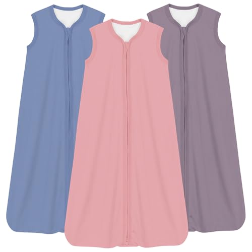 Image of TOTCHILL Baby Sleep Sacks Lightweight, Soft & Breathable 0.5 TOG Wearable Blanket with Zipper, 3-Pack 0-3-6-12-24-4T