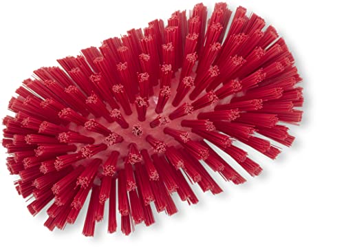 Image of SPARTA Tank and Kettle Scrub Brush Heavy-Duty Tile Brush, Color-Coded and Handle Compatible (Sold Separately) for Optimal Access In Spacious Containers, Plastic, 5.5 X 9.5 Inches, Red