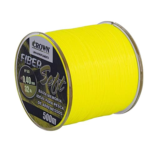 Linha Crown Fiber Soft Amarela 0,40mm - 32 lbs 500m