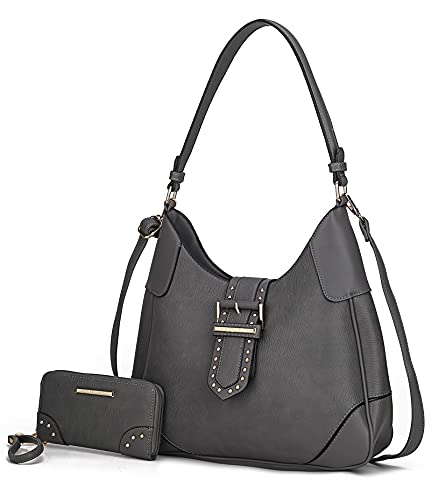 Image of MKF Collection Shoulder bags for women, crossover handbag, Hobo side messenger Bag & Matching Wrislet Wallet