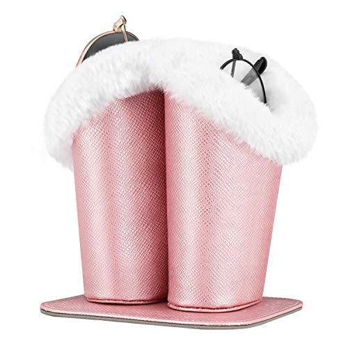 MoKo [2 PZS Soporte para Anteojos, Moderno Velvet Felpa Forrado de Cuero de La PU Soporte Magnético...