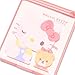 GASHINA STORY Kawaii Characters Compact Pocket Mirror - Adorable Mini Design with Charm Keyring - Durable & Portable Aesthetic Compact Mirror, Lightweight Bag Mirror for Purse (Kitty)