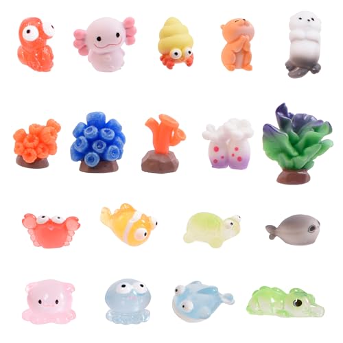 Puideon Mini Marine Animal Figurines - Ocean Animal Set 18