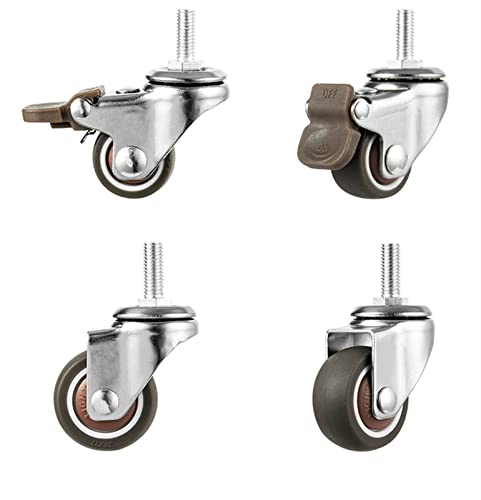 Roulettes pivotantes M8 anti-rayure avec frein pour stabiliser et déplacer vos meubles - 4