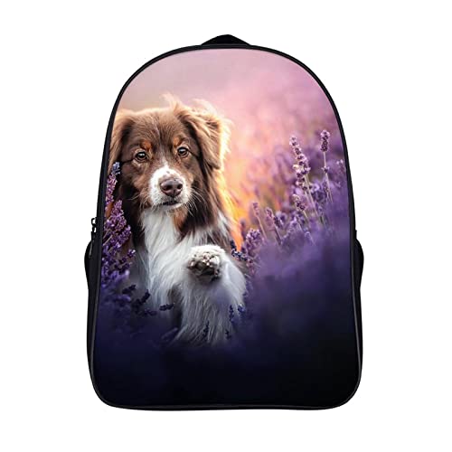 Cartable pour enfants ergonomique Australian Shepherd grand format 40x28x16cm