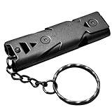 [AiO JAPAN] 熊よけ ホイッスル 120デシベル 笛 爆音 災害用 防犯 スポーツ (ブラック) [並行輸入品]