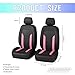 4PCS Cooling Car Seat Covers,Breathable Front Seat Covers with Mesh Construction and Foam Padding,Car Seat Protector to Reduce Back Sweating,Universal Car Interior for Car SUV (Pink)