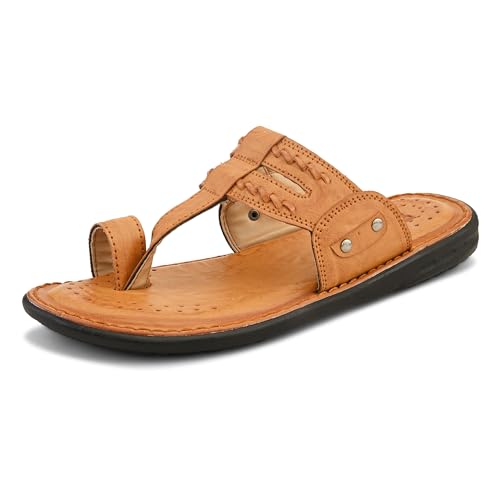 Centrino Men's Slippers | Kolhapuri Style Chappals with Soft Cush...