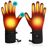 Heated Gloves Liners for Men Women Rechargeable Battery Powered Gloves for Running Typing Driving Photography Ice Fishing