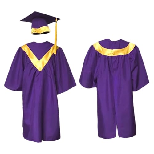 Image of Kindergarten 2025 Graduation Cap and Gown Tassel Sets with Charm 2PCS Graduations Stoles for Kids Grad Party Clothes