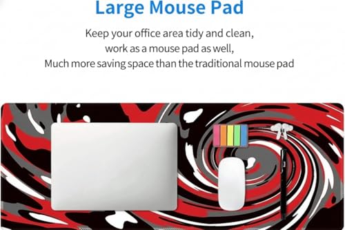 Image of Saco XXL Gaming Mouse Pad for PC - Large Desk Mat 900x400x3mm, Extended Non-Slip Rubber Base, Waterproof Surface, Fluid Design, Big Keyboard Mouse Pad for Office & Home Setups